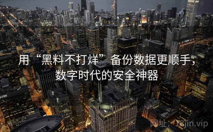 用“黑料不打烊”备份数据更顺手，数字时代的安全神器