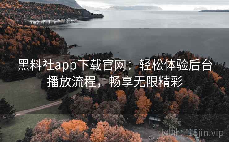 黑料社app下载官网：轻松体验后台播放流程，畅享无限精彩