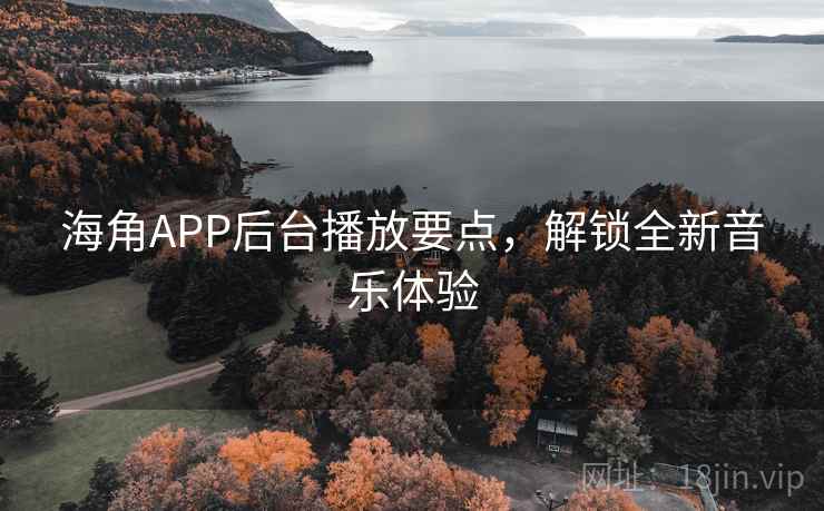 海角APP后台播放要点，解锁全新音乐体验